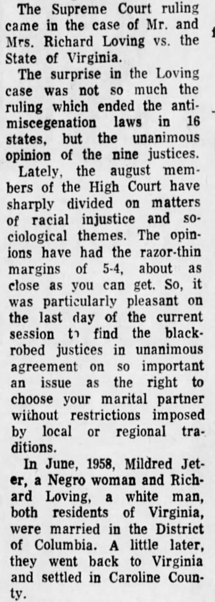 africatechie's tweet photo. My parents were first interracial marriage in the State of Maryland.
#LovingDay2020

#LivingHistory
Pittsburgh Courrier June 24, 1967 https://t.co/ryxIPt7gFj