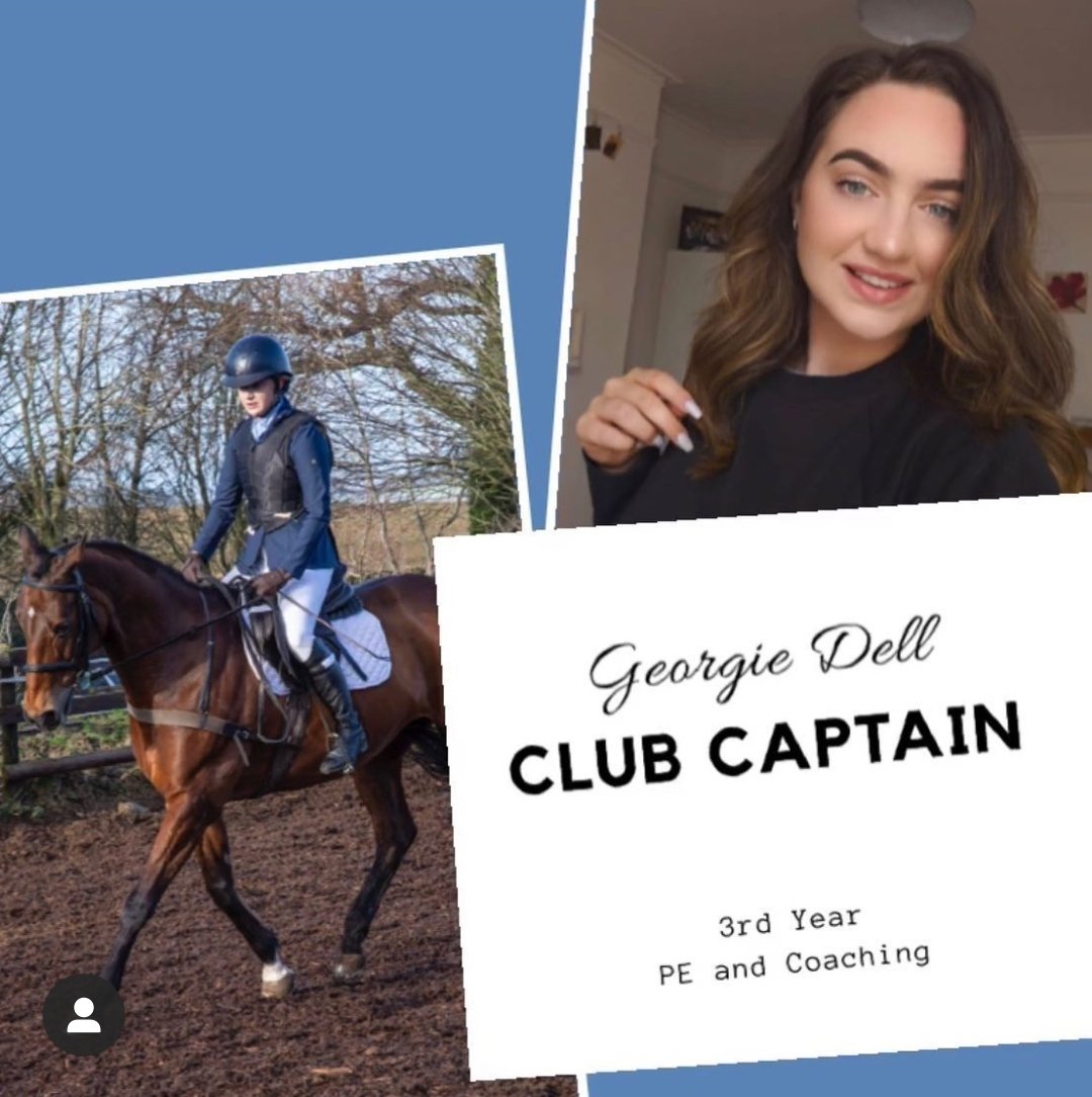 📣20/21 COMMITTEE ANNOUNCEMENT📣 

Finally we have Georgie, our Captain for 20/21

Name:Georgie Dell 
Year:3
Course:PE and Coaching
Fact:After using water that was too hot for an egg hair mask, she cooked egg in her hair!

'I love the club, everyone is lovely and so supportive'💙