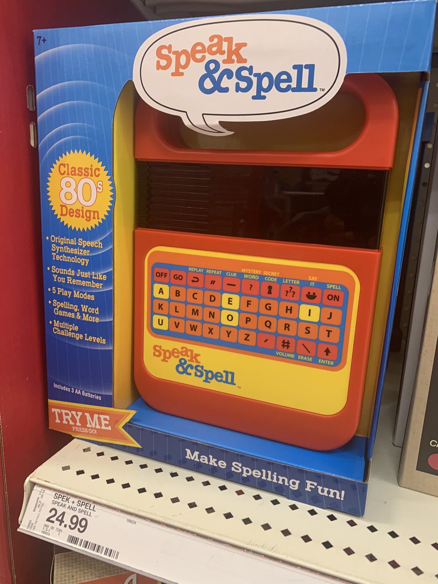 DocKatniss's tweet photo. Saw this today @Target. I almost bought it to play with. 🎮🕹🧩♟
What other Edu toys were your favs in the #80s?
#earlytech #edtech #kinderchat #1stedchat https://t.co/Qhg9tlERsf