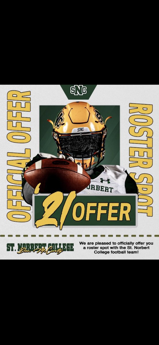 80_burkhart's tweet photo. After a great talk with @d_coop1 I am excited to say I’ve received my 2nd offer from Saint Norbert College!!🔰 @NealBurkhart2 @CoachBradleyWa1 @Coach_Casper @CoachSidders https://t.co/yaHjjmi3Kd