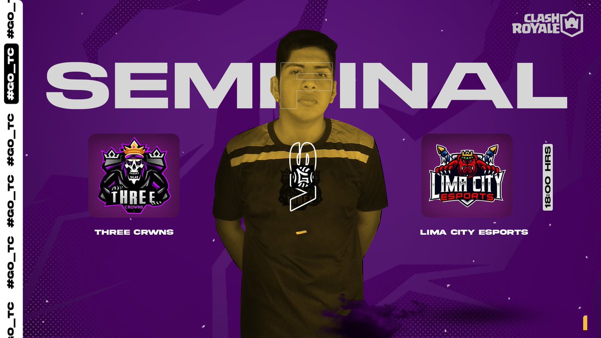 #Semifinal | #ClashRoyale

El dio de hoy nuestras calaveras juegan una semifinal más así que cuidado cachorros venimos con ancias de arrebatarle la corona🤭.

🏆 <a href="/GoldLeague_2020/">GOLD</a> 
🆚 <a href="/LimaEsports/">Lima City Esports</a> 
🕰️ 18:00🇵🇪

#GO_TC💀