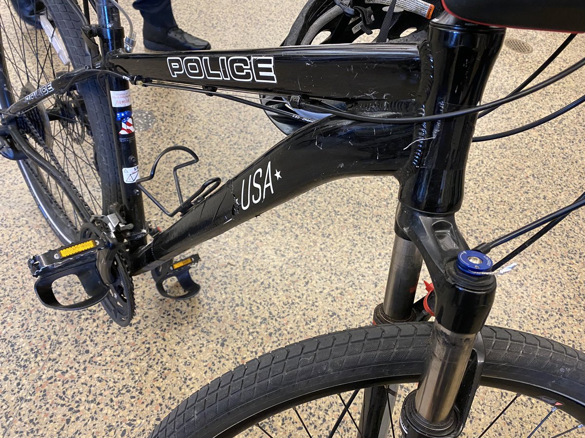 MayorDil78's tweet photo. Blacked out all the @FujiBikes logos on my work bike. What a disgrace of a company . I’m ashamed to ride this piece of junk can’t wait to get issued a @TrekBikes. https://t.co/KJkcyFN7Ep