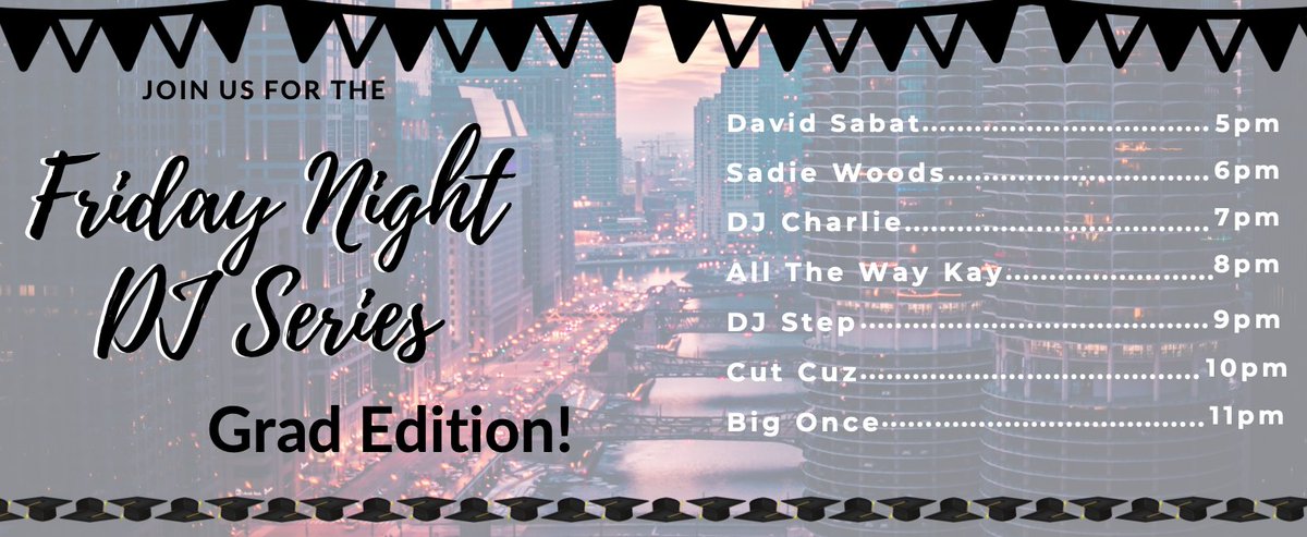 TONIGHT it's a special grad edition of the "Friday Night DJ Series" 🥳 Only on Vocalo 91.1FM and <a href="/WBEZ/">WBEZ</a> 91.5FM