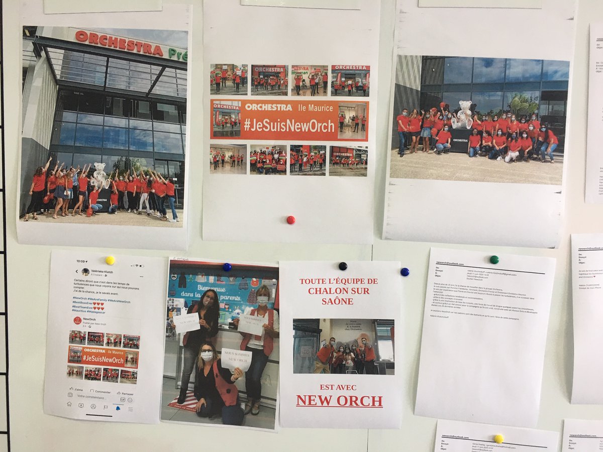 Hubertvialatte's tweet photo. #Neworch Au siège d'@Orchestra_eshop, la garde rapprochée de Pierre Mestre, fondateur du groupe, affiche les messages et photos de soutien à son projet de reprise. #Neworch est opposé au projet du groupe saoudien Al Othaim. Décision du TC de #Montpellier à partir du 16/6 https://t.co/1IAjpPoDhn