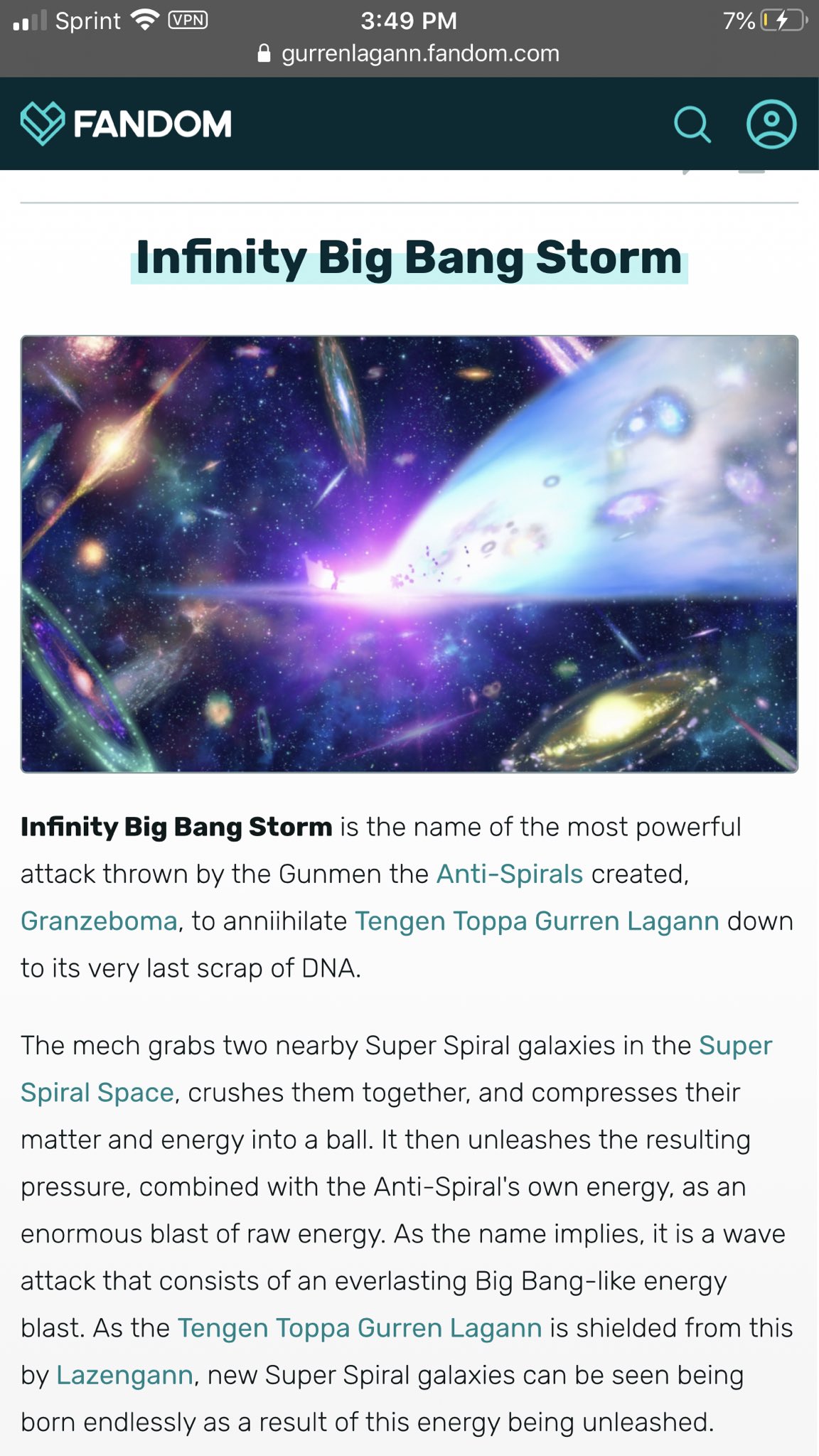 Infinity Big Bang Storm, Tengen Toppa Gurren Lagann Wiki