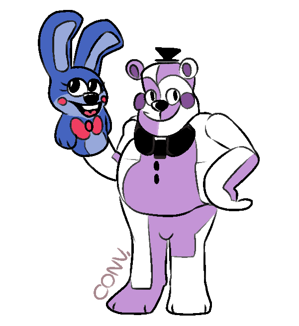 Convert2Double's tweet photo. Stylized Funtime Freddy! I really like how I did both of them, the cartoon style screams loudly for this one #art #fanart #Funtime_Freddy #fnaf #stylized https://t.co/f7DCQGt67C