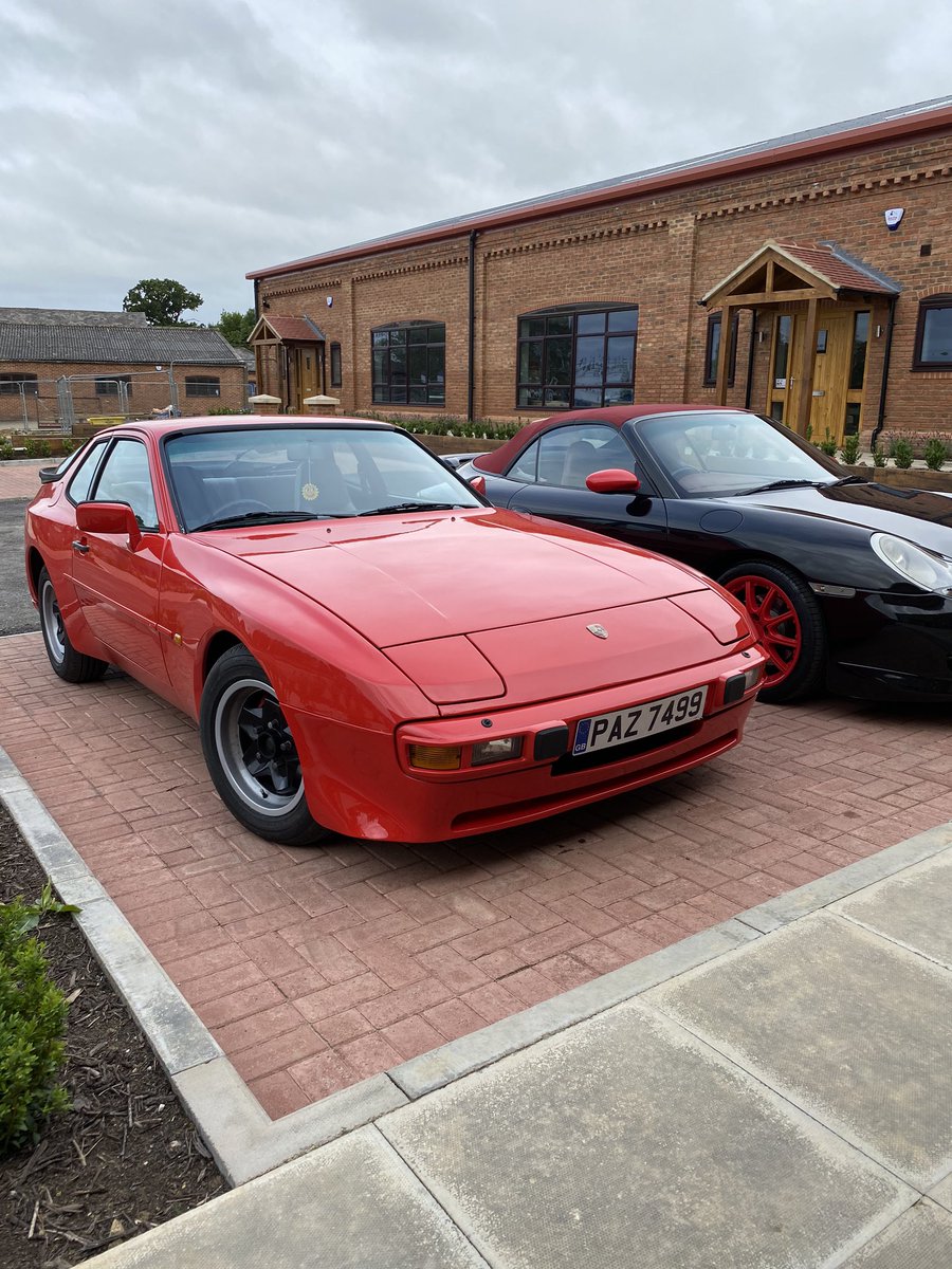 After 3years of restoring my classic 944 barn find I can park it next to my dads outside our new #FuelledByXpressCoffee offices &amp; warehouses- #FirstCar