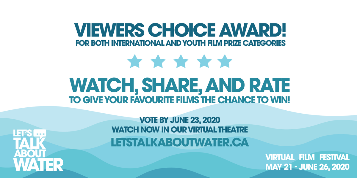 WhatAboutWater_'s tweet photo. "Viewers Choice Award"

Need a pass time informative activity?
WATCH, SHARE and COMMENT to give your favourite films the chance to win!
2-mins short films on Water at our Virtual Theatre on https://t.co/p1hBtjY6Rc
Voting closes on June 23, 2020
#waterfilmprize https://t.co/1dvrTbsdMk