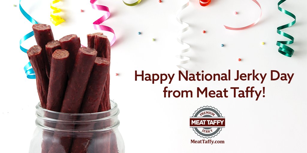Meat_Taffy's tweet photo. Today is National Jerky Day! Skip the gas station and celebrate with some of the good stuff at https://t.co/gdjhV8vSpZ! https://t.co/x4654kesN2