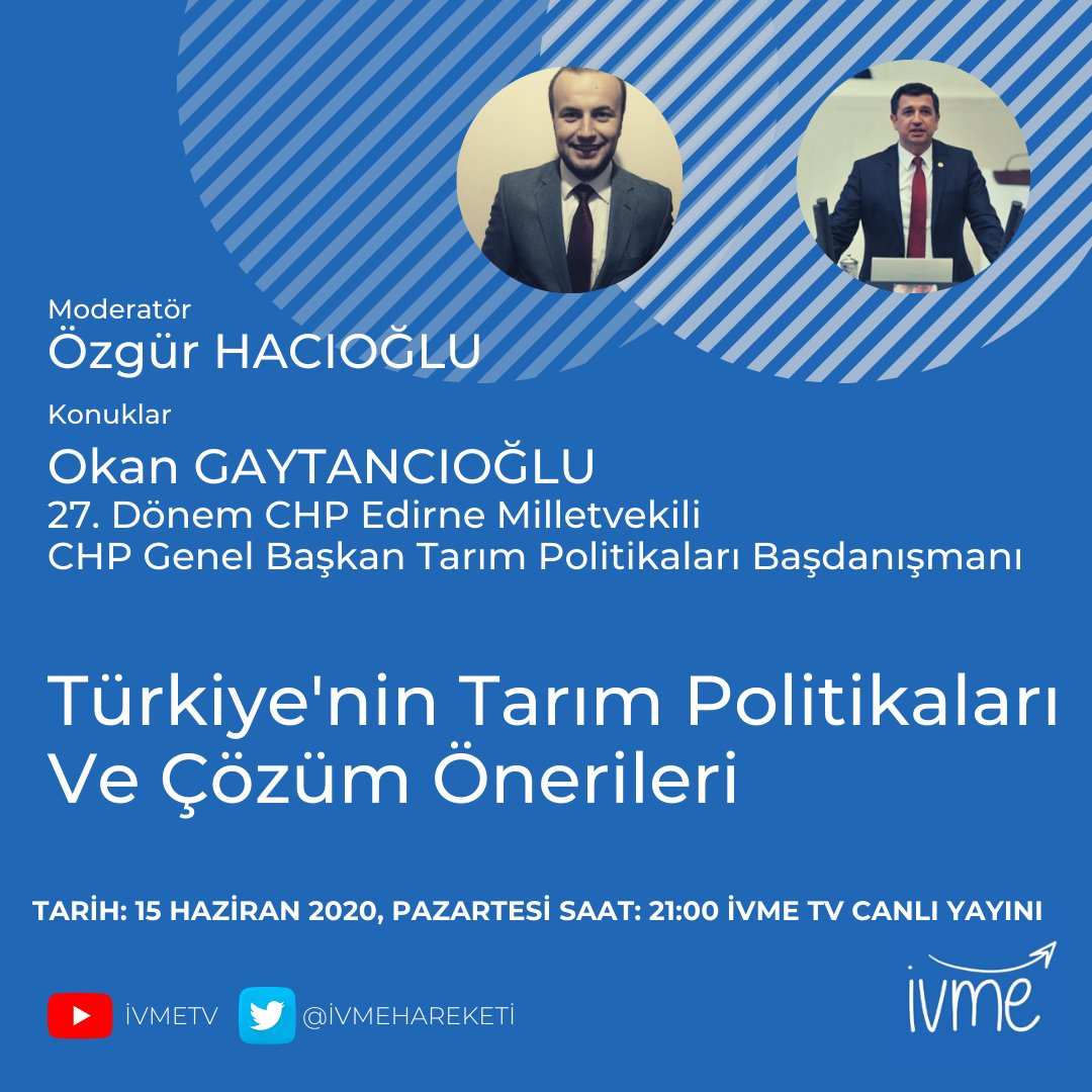 'TÜRKİYE'NİN TARIM POLİTİKALARI VE ÇÖZÜM ÖNERİLERİ'

CHP Edirne Milletvekili Okan Gaytancıoğlu (@okangaytanciogl ) 15 Haziran Pazartesi Saat 21'de TelevisionİVME TV canlı yayınında Özgür Hacıoğlu ( @Ozgurgibi )'nun sorularını yanıtlayacak.

#ivmekuşağı