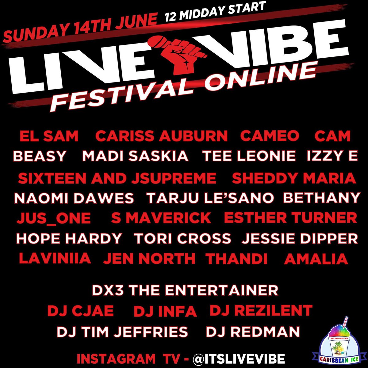 ItsLiveVibe's tweet photo. This week Sunday at 12pm, tune into #Instagram for our first online festival! This may not be what we planned, but we're so lucky to still have the opportunity to work with some amazing artists from across the #Midlands
#LiveMusic #LoveMusic #LiveVibe https://t.co/qujWcANDH0