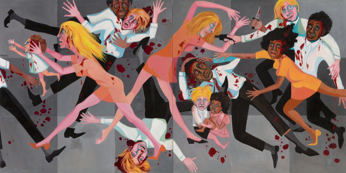 The image in tweet #3 – subversive, wry, and uplifting – is from Faith Ringgold.  https://www.nytimes.com/2020/06/11/arts/design/faith-ringgold-art.html We are all fortunate that she has found her powerful voice again during this time of protest against police brutality. 4/