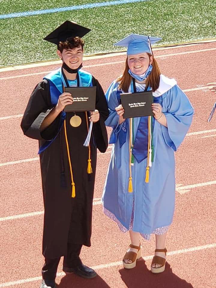 PDub_DECA's tweet photo. PWHS DECA would like to congratulate our DECA officers, Mikey Amella, as the class Co-Valdictorian, and Grace Corcoran, as the class Salutatorian! We are so proud of you both! Good luck! You will be missed!🖤💙 #cyclonepride #decYA https://t.co/e7lWzTMH2c