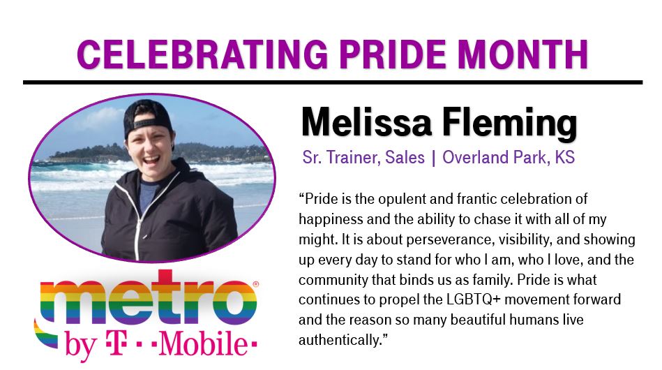 mick4077's tweet photo. Continuing the celebration of #PrideMonth by highlighting a few of the @MetroByTMobile team members that make this team the best in wireless. Thank you Melissa for the powerful reminder of what Pride is all about! ❤️🏳️‍🌈 https://t.co/VRgqLXQeXC