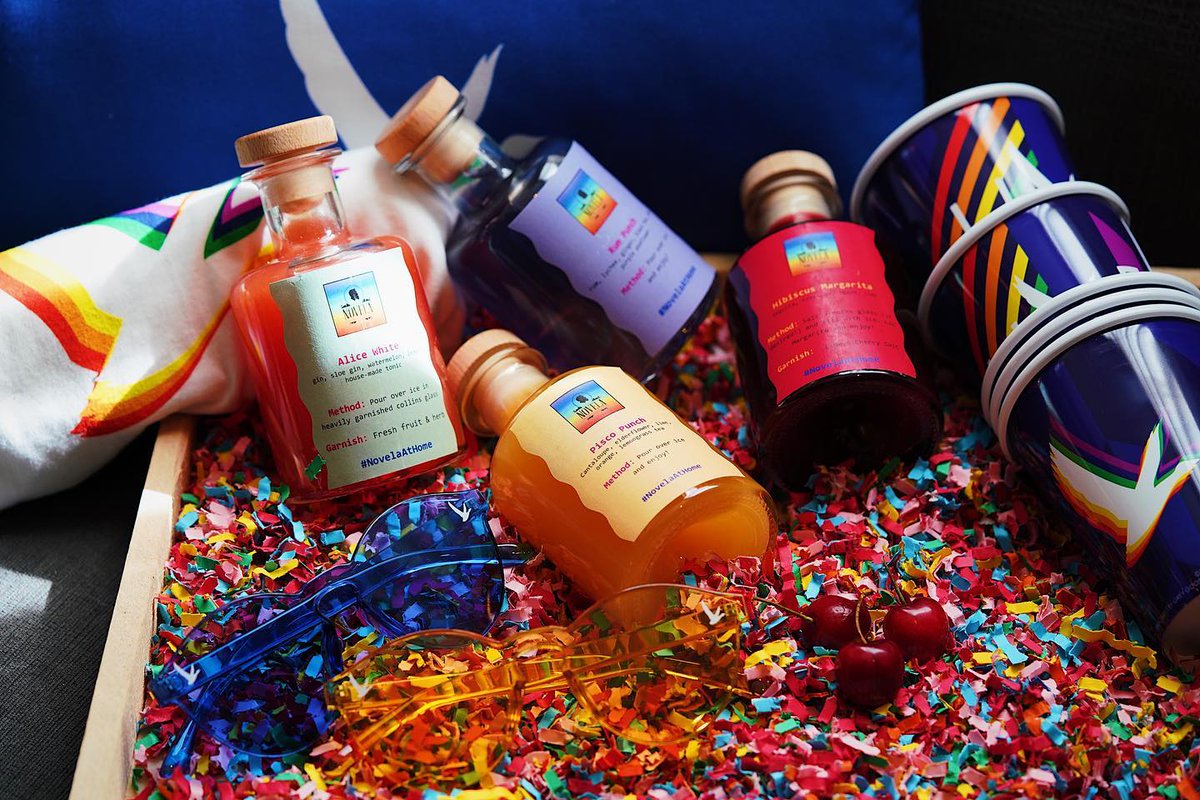 Celebrating 50 years of pride with our newest collection "The Reading Rainbow" containing 4 (8oz.) bottles of our signature in house cocktails: Alice White, Hibiscus Margarita, Rum Punch, &amp; Mezcal Punch. Now available for Pickup, Preorder, &amp; Delivery. #Pride