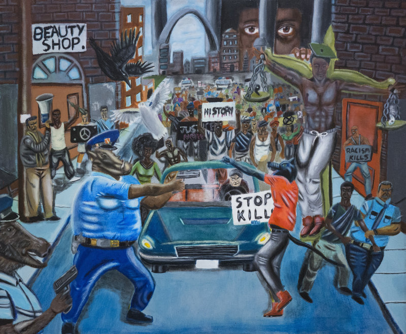 Is that not a function of art? To make us think, feel, talk, and act? (Here is a non-museum example in this vein that I supported:  https://www.npr.org/2017/01/10/509168850/student-painting-depicting-cops-as-animals-sparks-tensions-on-capitol-hill) 13/