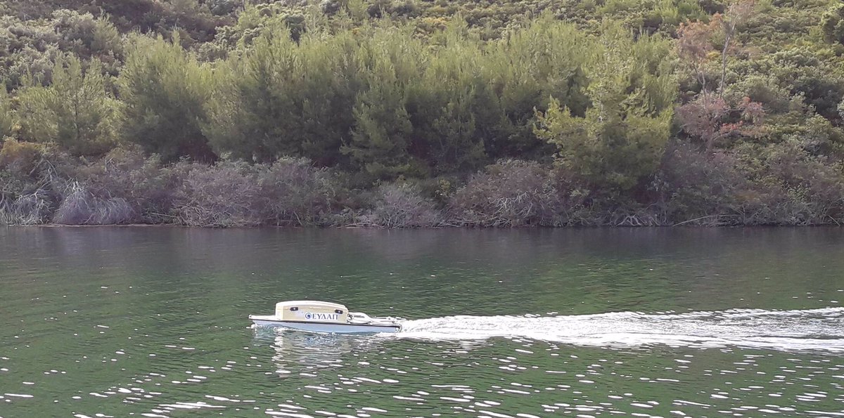 Another trip out on Lake Marathon, looking at chlorophyll and algal levels. Great work by <a href="/eydapgr/">EYDAP</a>  #H2020 #waterquality