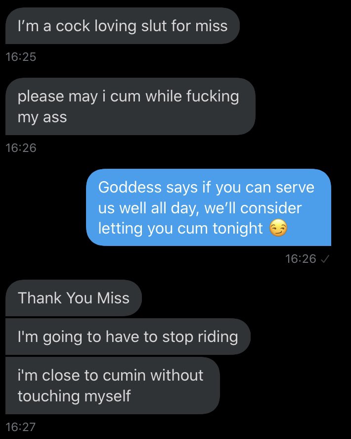 LeorasGoodGirl's tweet photo. While Mommy’s away, Her good girl will play...

With your wallet and cock-loving ass 🥰

You haven’t truly served until you’ve been stuffed and drained by an owned switch: start now 💦 https://t.co/iTpoXoQ6o6