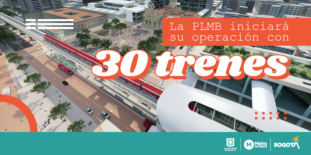 MetroBogota's tweet image. #BogotáYSuMetro
✅ La #PLMB iniciará su operación con 30 trenes, los cuales tendrán una longitud de 145 m y 2,90 m de ancho. Cada tren contará con 6 o 7 vagones y pesará aproximadamente 3️⃣7️⃣0️⃣ toneladas.