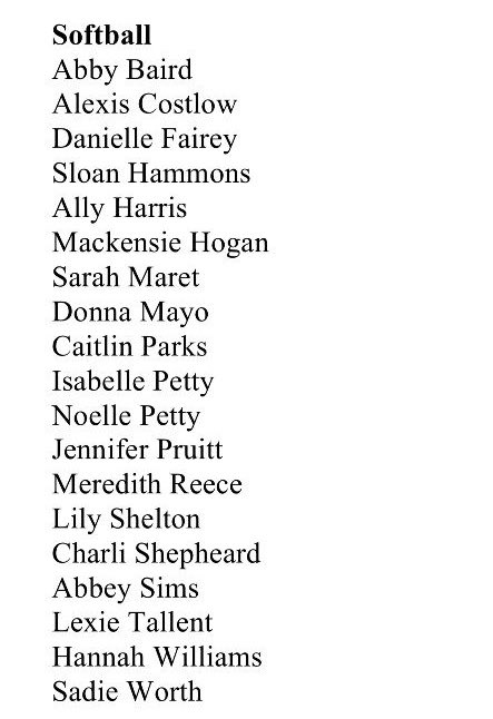 Congrats to our girls for making the Honor Roll List!