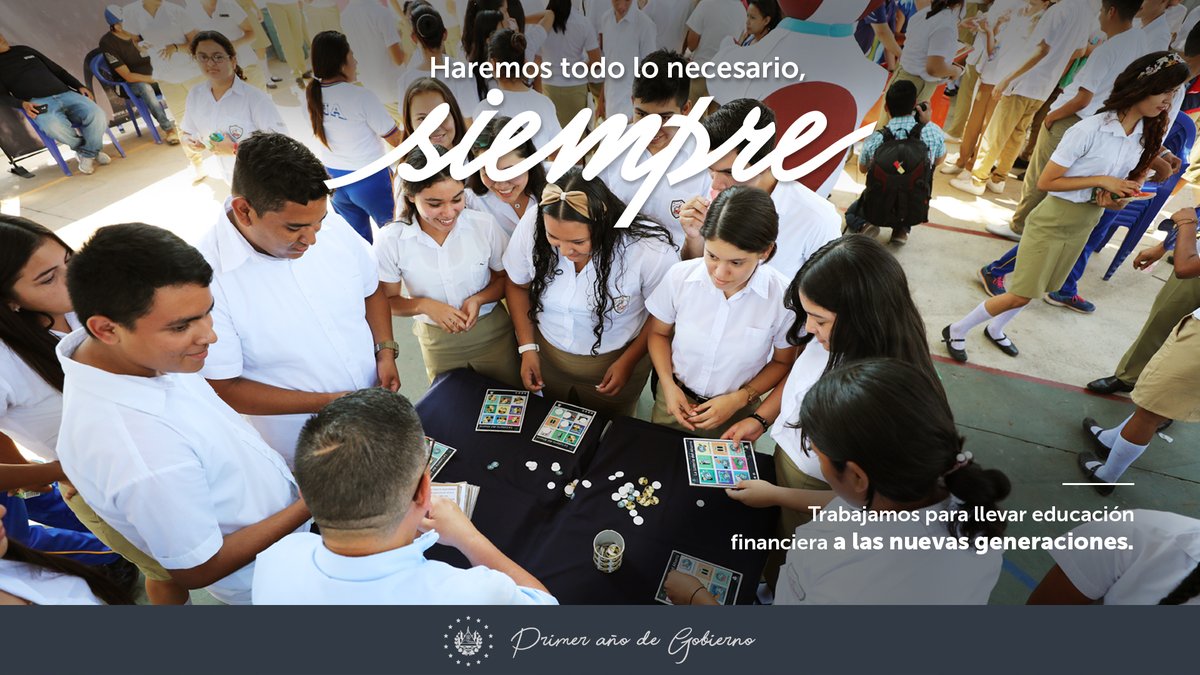 SSF_ElSalvador's tweet photo. Se ha beneficiado a 4,653 estudiantes de bachillerato de todo el país, con talleres presenciales y virtuales de educación financiera.

#TodoPorElSalvador https://t.co/mAojMHQVjY