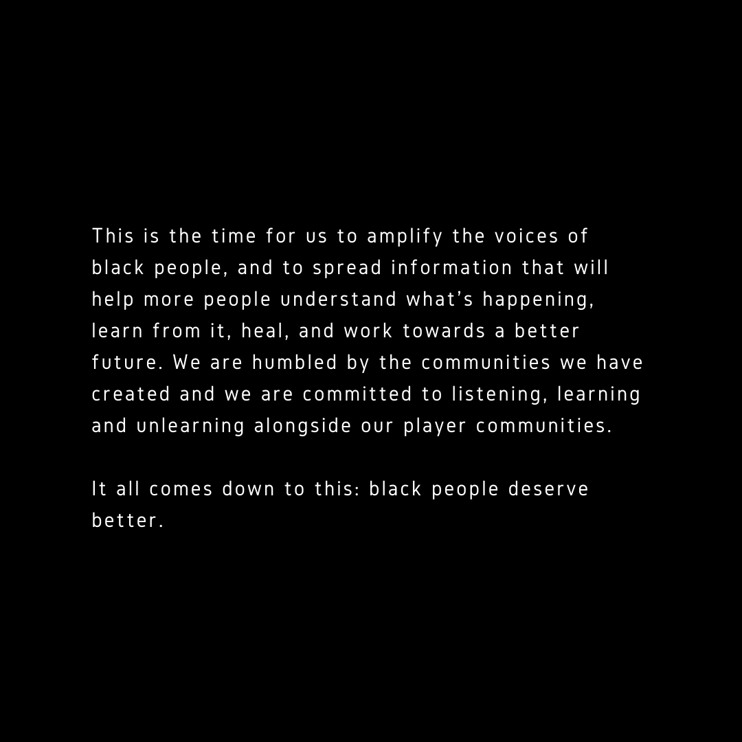 We unequivocally support the black lives matter movement. Here's some more info about what actions we are taking.