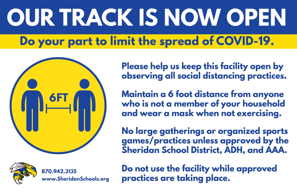 Our track is now open to the public. Please help us keep it open and prevent the spread of COVID-19 by observing all social distancing practices.