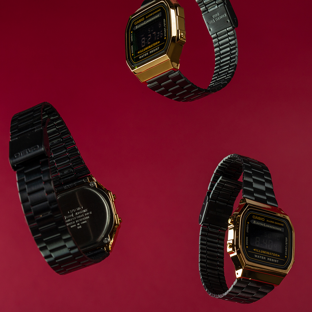 casio vintage gold black