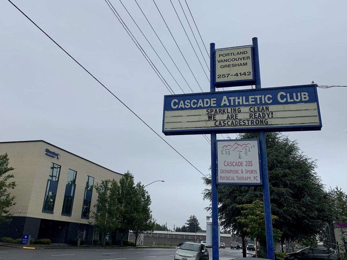 Oregonian's tweet photo. Multnomah County gym opens despite governor’s coronavirus orders https://t.co/q9t9eAe0LM https://t.co/xby7j4CfCd