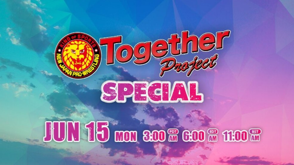 THREE HOURS TO GO! A mystery card welcomes NJPW back for Together Project Special! Watch all the action live, only on @njpwworld! Special pre-show one hour before bell time! (Live broadcasts in Japanese, English to follow) njpwworld.com #njpw #njpwtogether #njcup