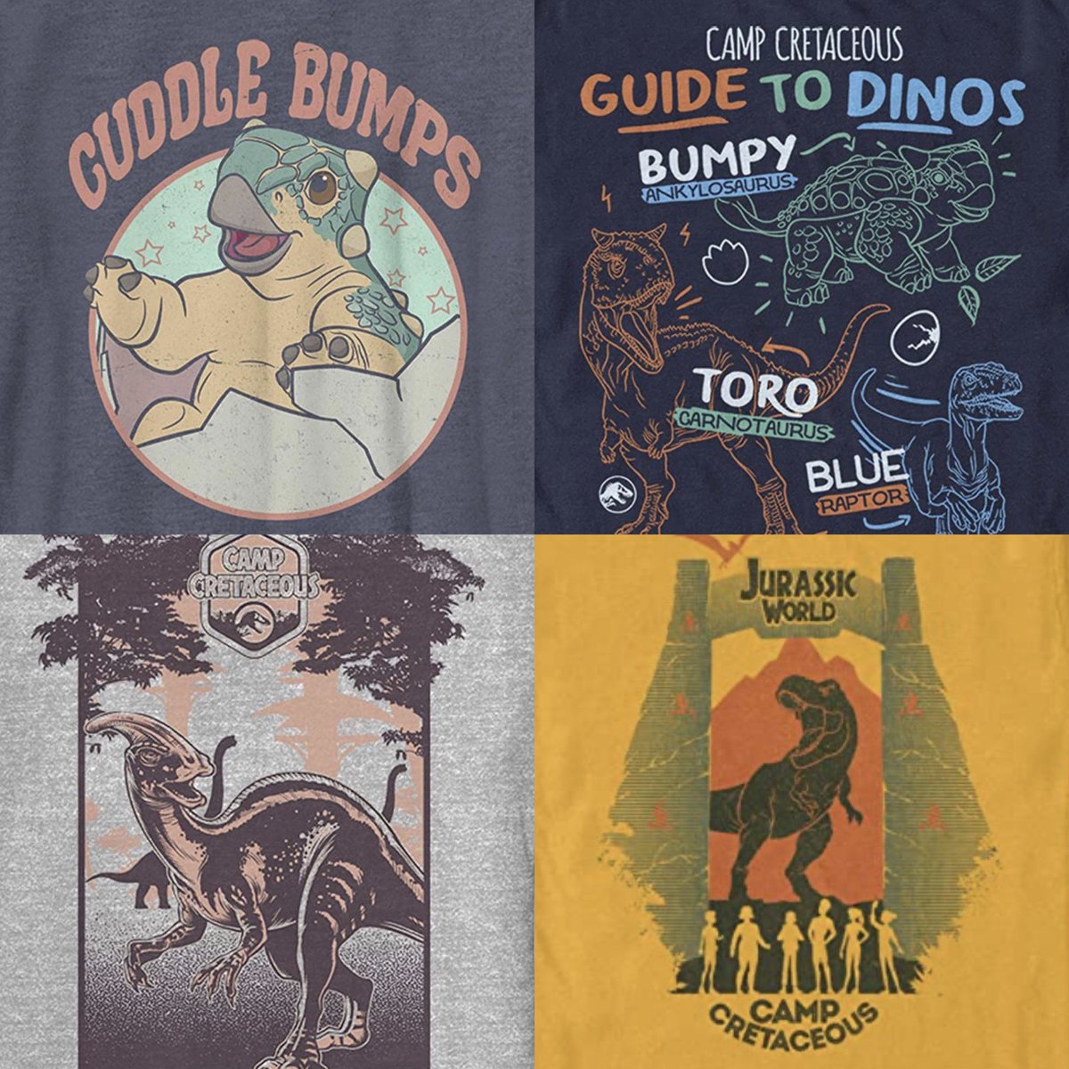 Collect Jurassic Yes More Awesome Camp Cretaceous Designs From New Clothing Items That Have Hit Amazon Gonna Have To Grab That Yellow Shirt For Sure And How Cute Is
