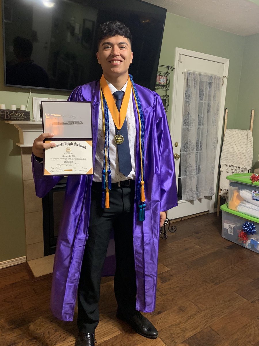 He is a finally a high school graduate #2020 #honorstudent #top10percent #nationalhonorsociety #GraduateTogether Congrats mijo I am extremely proud of you