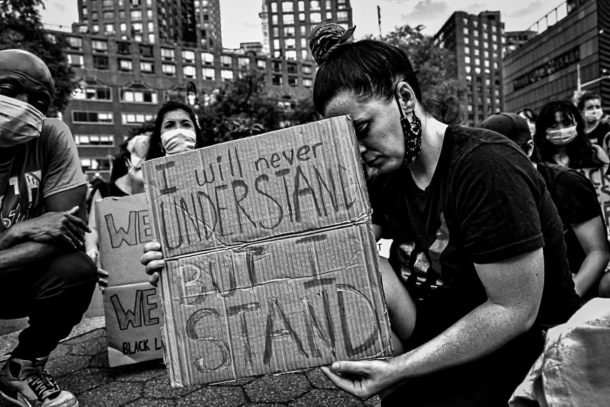 Dean_Moses's tweet photo. A #protester kneeling in solidarity on #UnionSquare #protest #BlackLivesMatter #nycprotests https://t.co/10g9sy8lgg