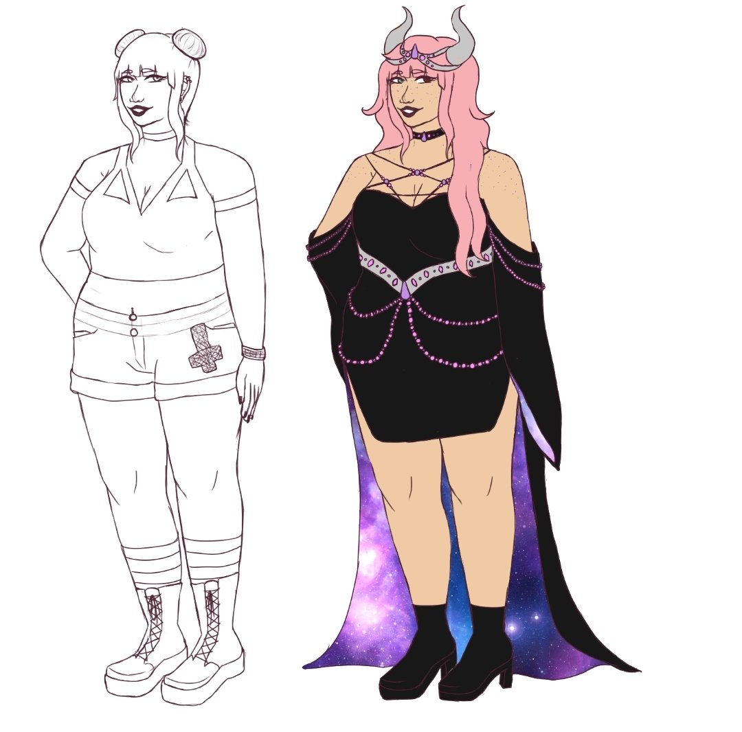 fakevalkyrie's tweet photo. I didnt get into the game I made the reference for but I still love the design!! Space witch 💕💕 https://t.co/0IrmdbgGjF