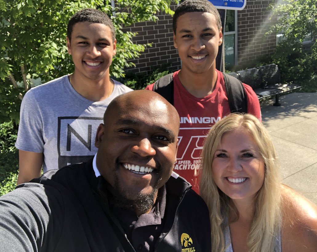 MitchWestphal's tweet photo. My nephews donโt realize that even though Iโm not in the same state Iโve still got eyes on them haha. Love that I got good people like @BinnsBroderick watching out for them. Thatโs what family does! ๐ช๐ป #HawkeyeStrong https://t.co/ihW8Qs6z1X