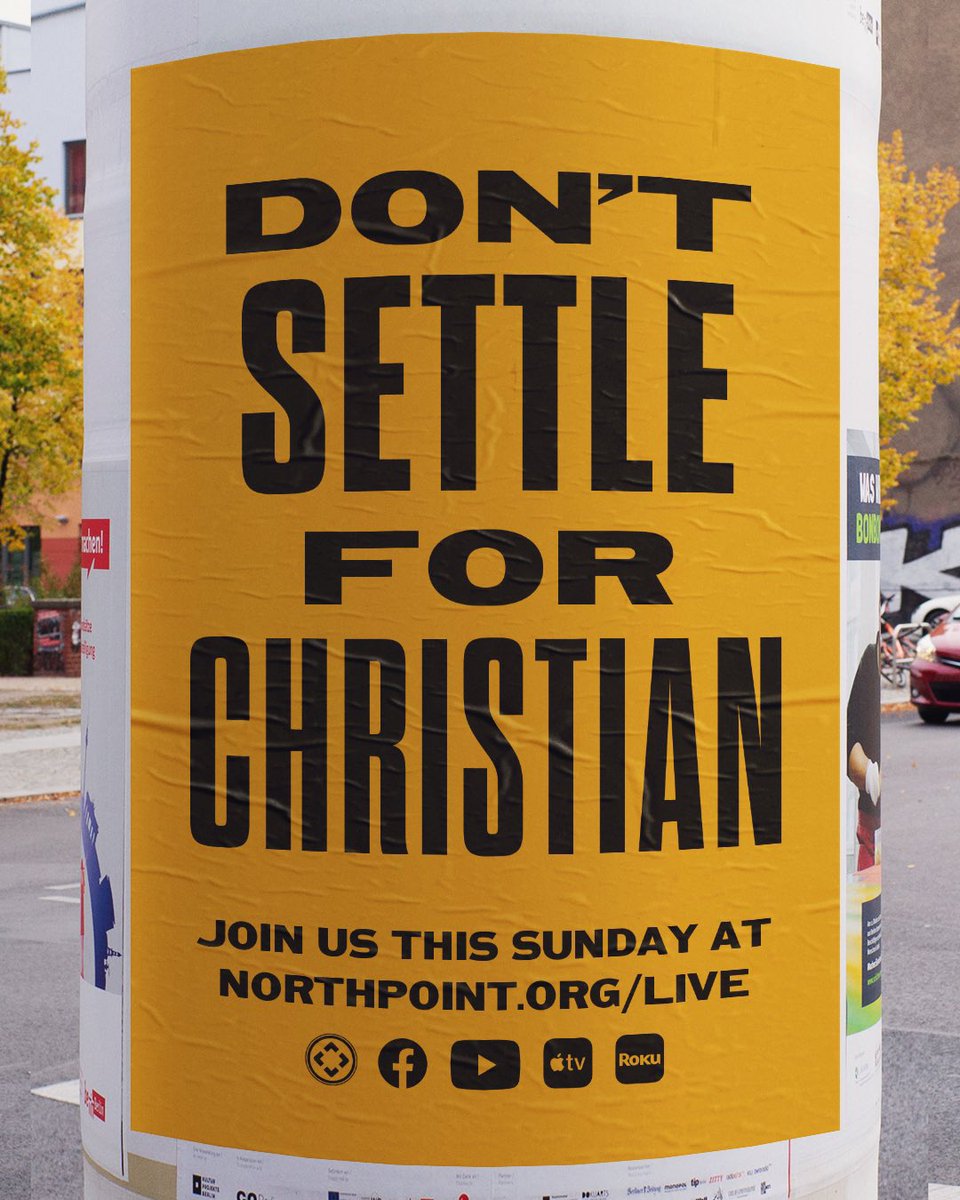 AndyStanley's tweet photo. Becoming a Christian is easy. It won’t cost you anything. But Jesus never invited anyone to become a Christian. He invited us to follow!

Don’t miss Sunday! https://t.co/DQBjx92PIG