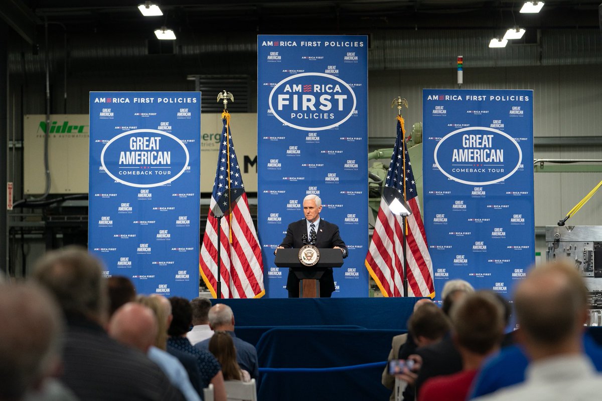 Mike_Pence's tweet photo. Oberg Industries is an American company that is supporting our military, supplying our healthcare professionals, and building up American manufacturing! Thank you to the men and women of Oberg for their hard work as we Open up America Again! 🇺🇸 https://t.co/Lsucr6zbTQ