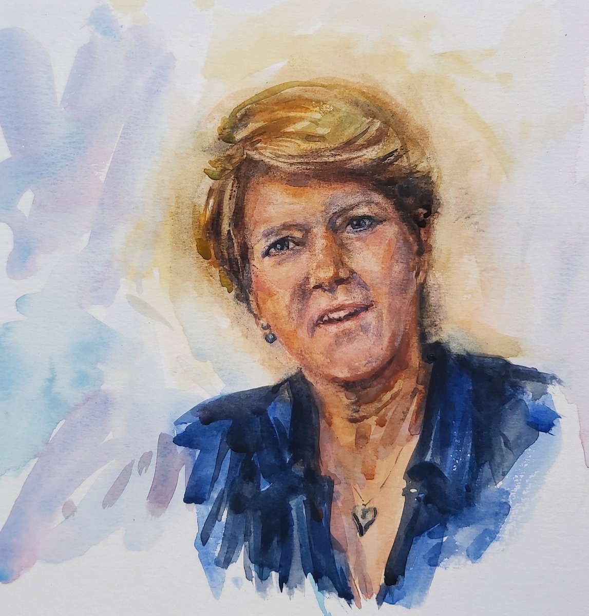 JoolsMainstone's tweet image. Clare Balding #mypaotw 
My Watercolour portrait for this weeks Portrait Artist of the Week. @SkyArts @clarebalding