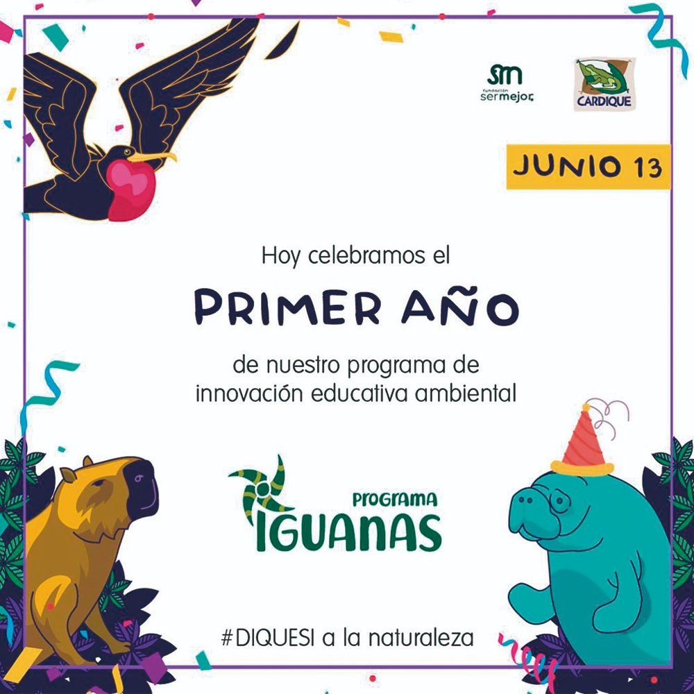 FunserMejorCol's tweet photo. Hoy es motivo para celebrar! Estamos de aniversario!! Hoy cumplimos el primer año del #programaiguanas 🦎 una iniciativa que ha logrado resultados de los que hoy nos enorgullecemos!! #diquesi https://t.co/DDDFNef0O9 https://t.co/2NdkaJMmuo