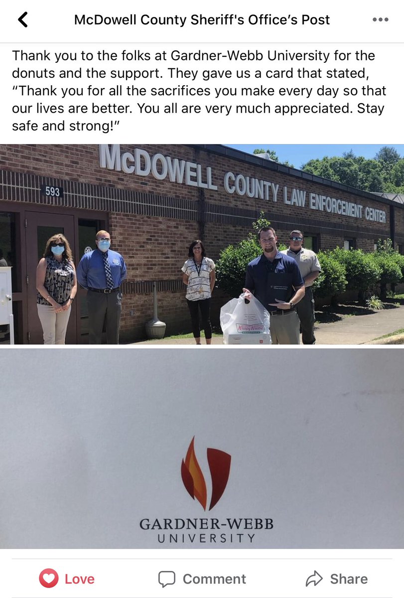 alex_gwu's tweet photo. Sandy Bailed and I visited multiple DSS and Law Enforcement agencies in Western North Carolina today to tell them about the programs that @gwu_goaldcp and @gardnerwebb offers and show our appreciation for all they do for us! #humanservices #criminaljustice https://t.co/oqP4nBhJ3V