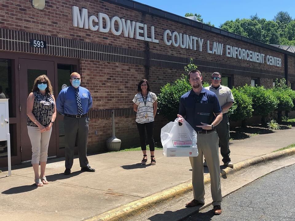 alex_gwu's tweet photo. Sandy Bailed and I visited multiple DSS and Law Enforcement agencies in Western North Carolina today to tell them about the programs that @gwu_goaldcp and @gardnerwebb offers and show our appreciation for all they do for us! #humanservices #criminaljustice https://t.co/oqP4nBhJ3V