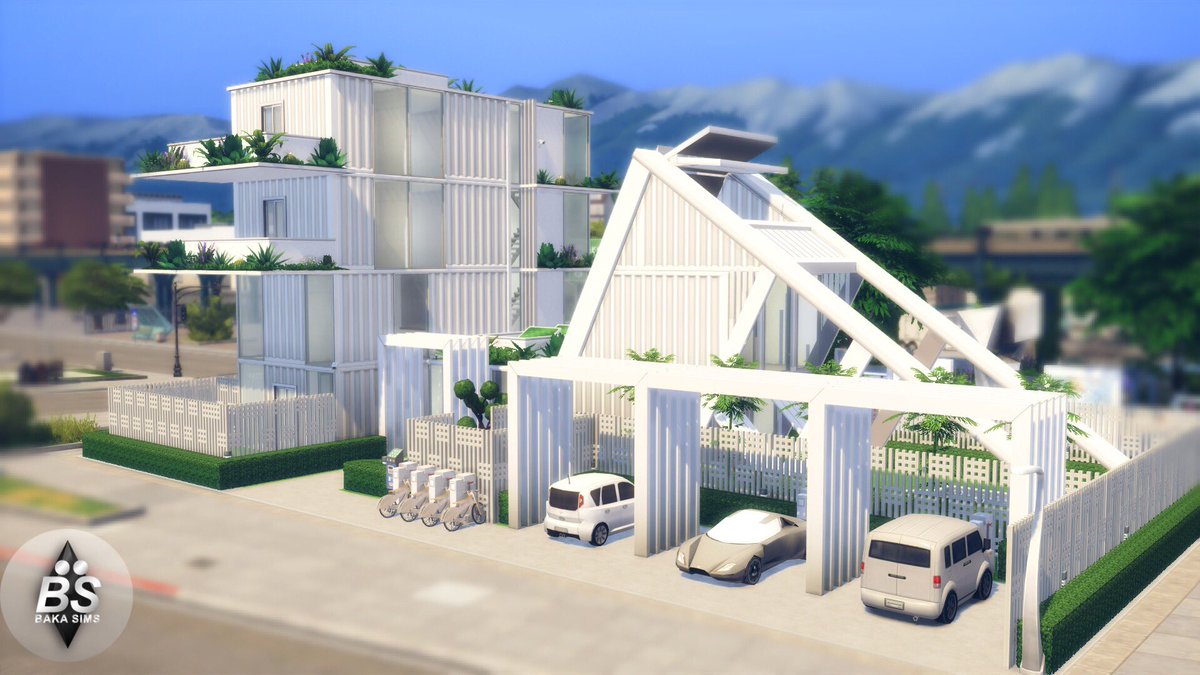 BaakaSims's tweet photo. • MODERN WHITE CONTAINER RESIDENCE •

Here is a WIP of my last Build In EverGreen Harbor !
Hope you’ll like it thought !

________

#ShowUsYourBuilds #sims4 #TheSims4 #containerhouse https://t.co/3s0A6Loq2s