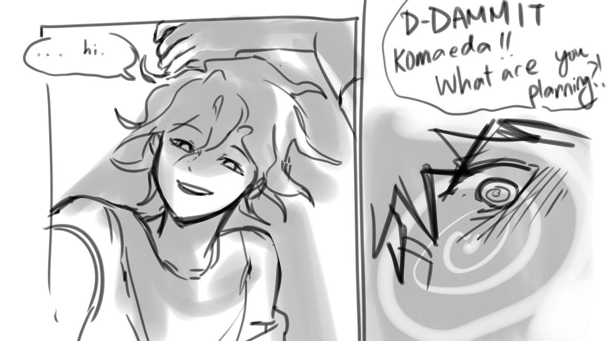 komaeda had a plan but waahhhh cute boy is too close (2/3) 