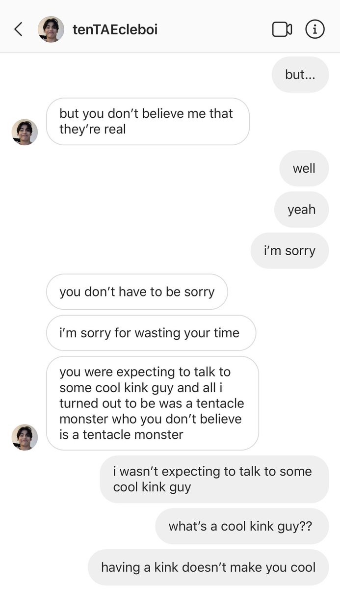 [vmin au] 7- rly hard to have a serious conversation when i have to say tentacle monster so many times