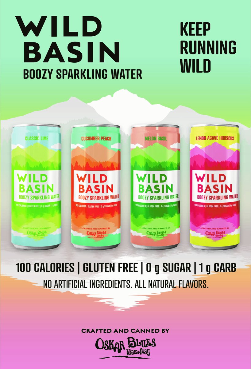 seaboardbeer's tweet photo. What is more refreshing than a spiked sparkling water on a summer day? Nothing! Hottest segment in the market right now, retailers, order online now! Link in bio #wildbasin #oskarblues #spikedsparklingwater #spikedseltzer #hotsegment #summerday #refreshing https://t.co/RLikQi0oAY
