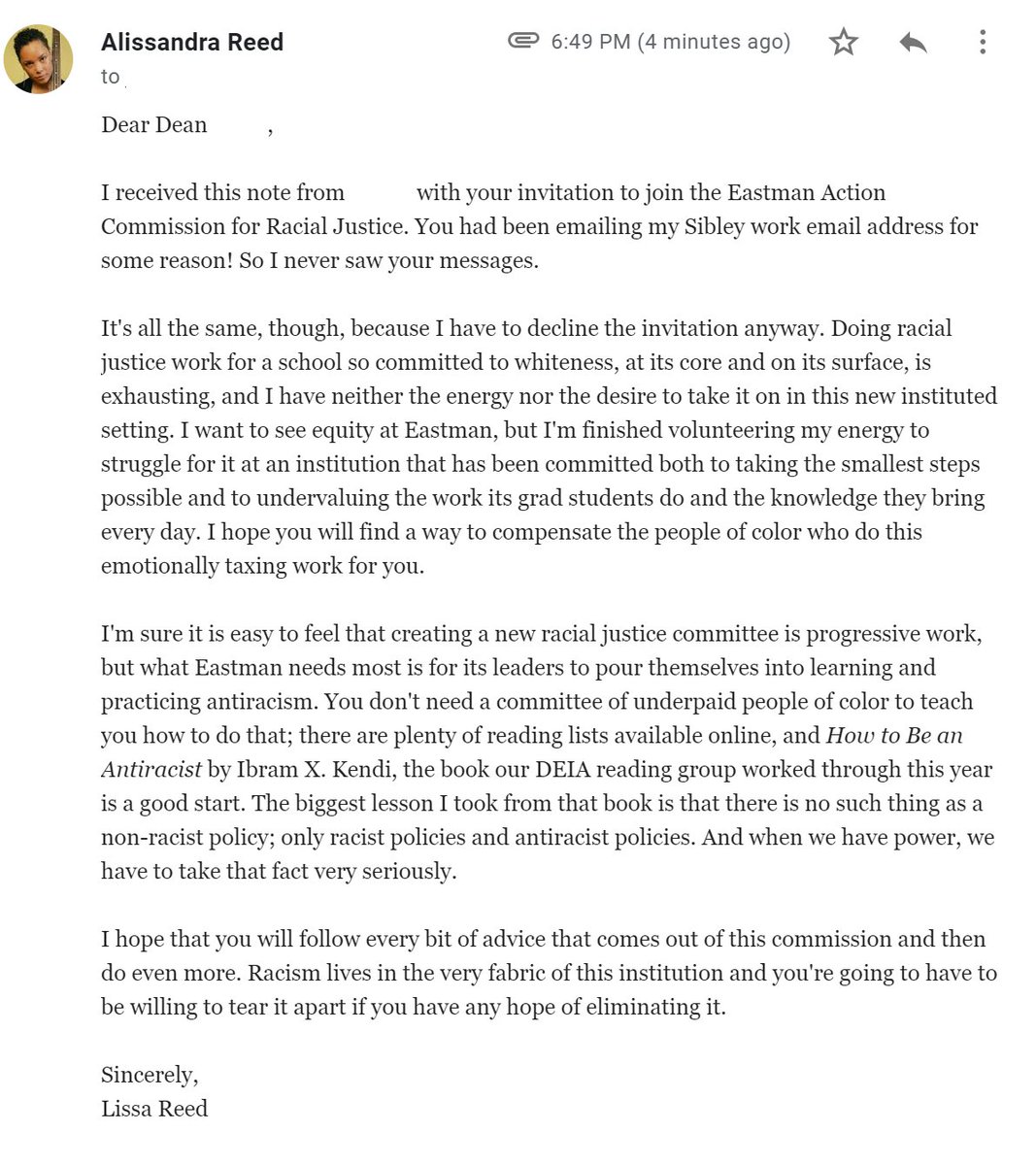 you ever just... completely snap on your dean at the suggestion of joining another committee...? just me?#BlackInTheIvory