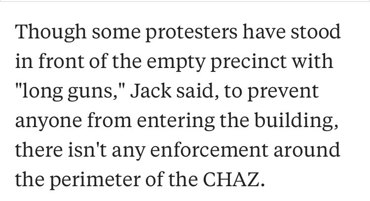  @thisisinsider is shooting up the leaderboard with this uniquely asinine take that interviews exactly one protestors who won’t even give his last name to pass judgement on  #SeattleAutonomousZone. Journalistic malpractice.