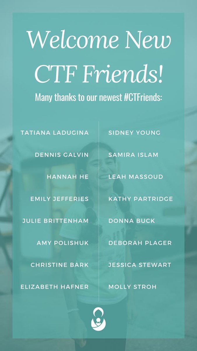 Carry_theFuture's tweet photo. 🌟🌟 THANK YOU 🌟🌟

Special shout out to our newest #CTFriends. 
Your ongoing gifts provide refugee families with life-sustaining support around the world! 🌍 

#CarrytheFuture
#FridayFriends
#SayYEStoRefugees
#WithRefugees https://t.co/z2qXEAmBSG