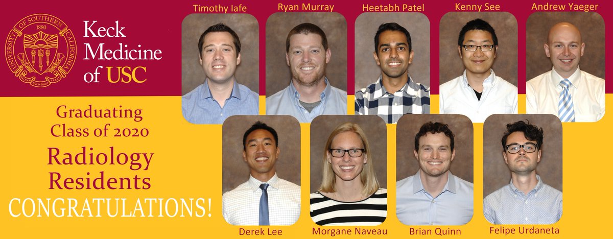 Radiology of USC (@radiologyusc) on Twitter photo Congratulations to an exceptional graduating Class of 2020 Radiology Residents. We cannot wait to learn from all of your future accomplishments! #FightOn #HealthcareHeroes #VirtualGraduation <a href="/USC_Rads/">USC Radiology Residency</a> <a href="/USC_IR/">USC IR</a> @USCneurorads @rkryu <a href="/f_urdanetaMD/">Felipe Urdaneta</a> Congratulations to an exceptional graduating Class of 2020 Radiology Residents. We cannot wait to learn from all of your future accomplishments! #FightOn #HealthcareHeroes #VirtualGraduation <a href="/USC_Rads/">USC Radiology Residency</a> <a href="/USC_IR/">USC IR</a> @USCneurorads @rkryu <a href="/f_urdanetaMD/">Felipe Urdaneta</a>
