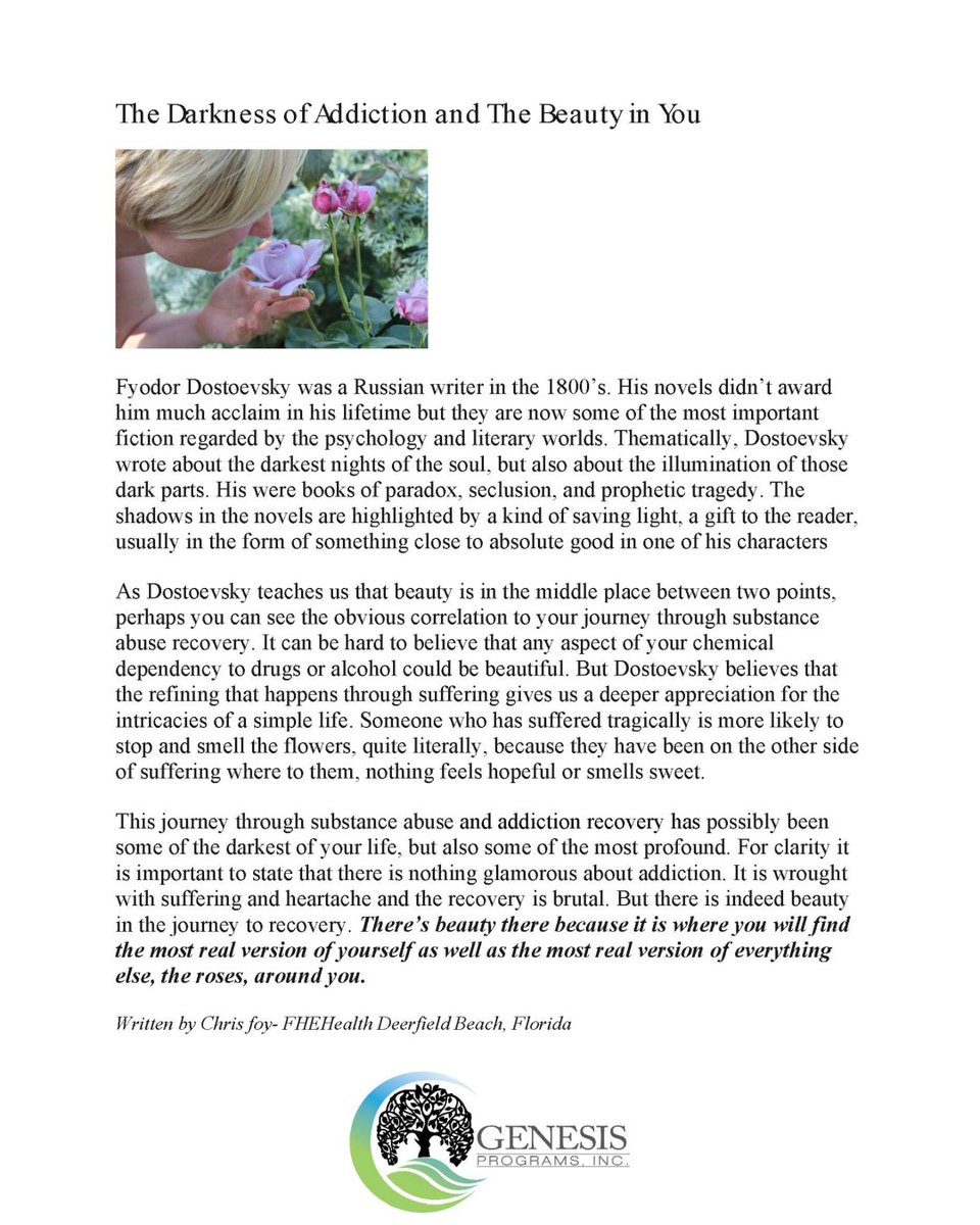 GenesisProgram's tweet image. Its Red Rose Day! Stop &amp;amp; smell the rose, for there is indeed beauty in the journey to recovery...
#JourneyToRecovery #RedRose #GenesisProgramsInc

The Darkness of addiction &amp;amp; the beauty in You
GenesisPrograms.com